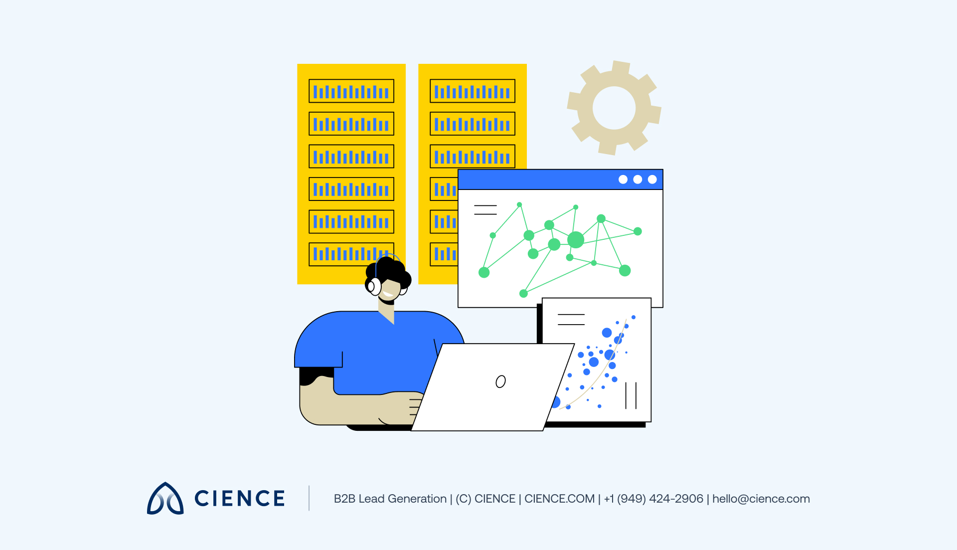 B2B marketer analyzing data exhaust trails to identify buyer behavior patterns and improve targeting accuracy